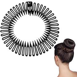 Vollkreis-Haarkamm-Stirnband, Gewellte Frühlings-Vollkreis-Stirnbänder, Flexibles Kamm-Stirnband-Zubehör für Frauen und Mädchen Facynde von Facynde