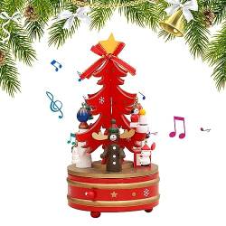 Weihnachts-Spieluhr | Musikalische Tischdekoration aus Holz | Niedliches und lehrreiches Aufzieh-Spieluhr-Spielzeug für Hochzeit, Weihnachtsgeschenke, Geburtstag Facynde von Facynde