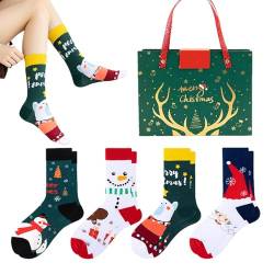 Weihnachtssocken - Rutschfeste Baumwollsocken für den Weihnachtsspaß,Haushaltssocken für Arbeitszimmer, Küche, Wohnzimmer, Schlafzimmer, Party, Esszimmer Facynde von Facynde