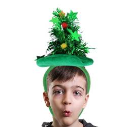 Weihnachtsstirnband,Weihnachts-Haarreifen, festliche Kinder-Stirnbänder - Multifunktionaler, wiederverwendbarer, bezaubernder Weihnachtsbaum-Kopfschmuck für Erwachsene und Damen für Kinder, Facynde von Facynde