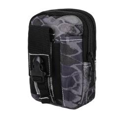 Molle Mobile Hüfttasche, Mehrzweck-Taillengürteltaschen, EDC-Utility-Tasche, kompakt, schlanke Hüfttasche mit doppeltem Reißverschluss, Übungszubehör für Reisen, Laufen, Radfahren, Sport, Schwarzes von Fadcaer