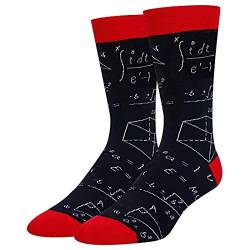 Faderr 1 Paar Herren-Socken, Mathematische Formel, hohe Knöchel, Baumwolle, Crew-Socken, Sportsocken, perfekt für Outdoor und viele Anlässe, weich von Faderr