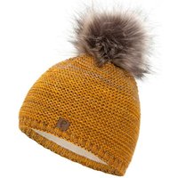 Faera Bommelmütze Wintermütze Damen Mütze Beanie Haube gefüttert Strickmütze Bommelmütze von Faera