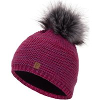 Faera Bommelmütze Wintermütze Damen Mütze Beanie Haube gefüttert Strickmütze Bommelmütze von Faera