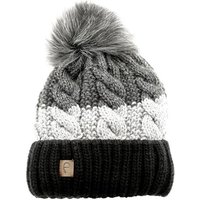 Faera Bommelmütze Wintermütze warm gefüttert Kunstfell Bommel-Mütze Winter Damen Herren von Faera