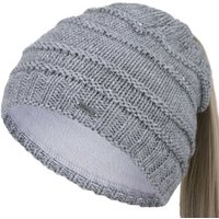 Faera Strickmütze (1-St) Damen Zopf Wintermütze Zopfloch Loch Strickmütze Beanie Mütze von Faera