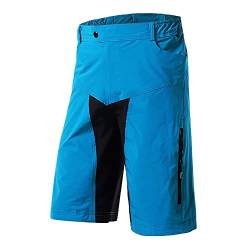 Fafaherr Radsport Shorts für Herren MTB Shorts Schnelltrocknende Kurze Fahrradhose (2XL, Blau) von Fafaherr