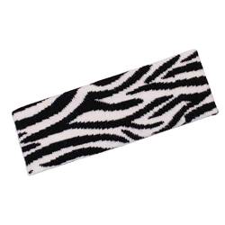 Faguo Harajuku Gestricktes Stirnband Schwarz Weiß Leopard Zebra Panda Elastic Sport Haarband von Fagu