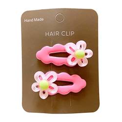 1 Paar Haarspangen aus Kunstharz, Blumen-Haarspange für Mädchen, Haarspangen für Kinder, seitlicher Clip, Haarschmuck, Seitenclip für Haare von Fahoujs