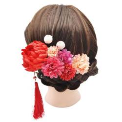 9 x japanische Stereo-Blumen-Haarnadeln für Mädchen, zum Fotografieren, zarte Hochzeits-Haarnadel für Braut, Haar für Frauen, dekorativ, japanische Blume, Haar für langes Haar von Fahoujs
