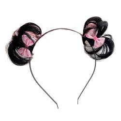 Bezaubernder Kopfschmuck, Abschlussball, Geburtstag, Haarbänder, Kopfbedeckung, Cartoon, bunt, pelziges Haar, Kopfschmuck, rosa Stirnband von Fahoujs