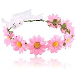 Blumen-Haarband für Damen, Hochzeitszeremonie, zartes Stirnband mit verstellbarem Band, Fotografie-Haarschmuck, Blumen-Haarband für Mädchen, Blumen-Haarband für Frauen, Mädchen, Blumen-Stirnband von Fahoujs