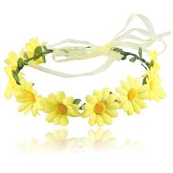 Blumen-Haarband für Damen, Hochzeitszeremonie, zartes Stirnband mit verstellbarem Band, Fotografie-Haarschmuck, Blumen-Haarband für Mädchen, Blumen-Haarband für Frauen, Mädchen, Blumen-Stirnband von Fahoujs