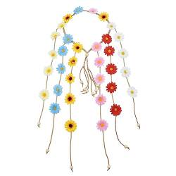 BohemiaStyle Quasten, Sonnenblumen-Stirnband, Stirn-Haarschmuck, Boho-Blumen, Kopfschmuck, exotischer Kopfschmuck, Bohemian-Haarschmuck, Sommer-Haarschmuck von Fahoujs