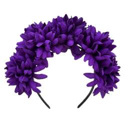 Elegante Stirnbänder mit weichem Stoff Blume Kopfschmuck Mädchen Blume Haarbänder Haarschmuck für Hochzeit Party Cosplay Haarschmuck für den Alltag von Fahoujs