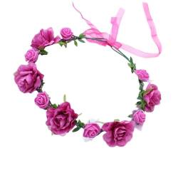 Elegantes Blumen-Haarband, Blumenkranz, Stirnband, Kopfschmuck, Karneval, Party, Haarschmuck, Strand, Hochzeit, Zeremonie, Haarreif, Damen, Hochzeit, Haarbänder für Strand von Fahoujs