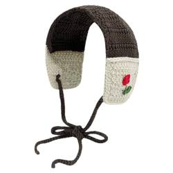 Gestricktes Stirnband mit Blumenmuster für Damen, Stretch-Turban, gehäkelte Ohrenklappe, einfaches Binden, Kopfband, dickes Stirnband von Fahoujs