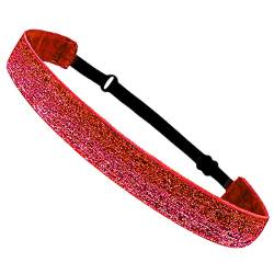 Glitzernde elastische Stirnbänder, rutschfest, dünn, Stretch, Sport-Stirnband, dehnbares Haar-Accessoire, Yoga, Sport, Kopfwickel, Stretch, modische Stirnbänder für Damen von Fahoujs