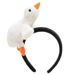 Halloween-Stirnband für Damen und Mädchen, niedlich, 3D-gefüllt, Plüsch, Gänse, Ente, Haarreifen, Waschen, Gesicht, Cartoon-Haarschmuck, Foto-Requisiten, vielseitiges Haarband von Fahoujs