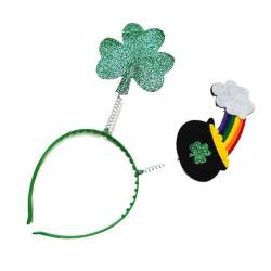 Patricks Day Stirnband mit Kleeblatt-Haarreifen, Festival-Aufführungen, Kopfschmuck, Weihnachtsgeschenk für Paare, irische Stirnbänder für Damen, irische Stirnbänder für Mädchen, irische Stirnbänder von Fahoujs