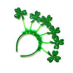 Patricks Day Stirnband mit Kleeblatt-Haarreifen, Festival-Aufführungen, Kopfschmuck, Weihnachtsgeschenk für Paare, irische Stirnbänder für Damen, irische Stirnbänder für Mädchen, irische Stirnbänder von Fahoujs