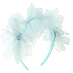 Tüll-Blumen-Haarbänder, schöne Prinzessinnen-Kopfbedeckung, große Blume, Haarbänder, Zubehör, Frühlings-Haarbänder, Geburtstagsparty, Blumenstirnband von Fahoujs