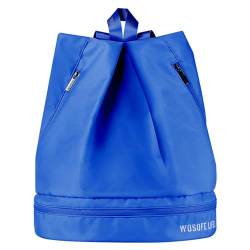 Wasserdichte Reisetasche für Damen und Herren, Golfschuhe, Rucksack, groß, Sporttasche mit Schuhfach, Schuhfach, königsblau von Fahoujs