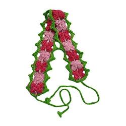 Weiches Damen-Haarband mit Blumenmuster, exquisites handgewebtes Stirnband, Bandana, Haarband für Urlaub, gestricktes Haarband von Fahoujs