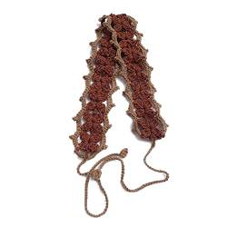 Weiches Damen-Haarband mit Blumenmuster, exquisites handgewebtes Stirnband, Bandana, Haarband für Urlaub, gestricktes Haarband von Fahoujs