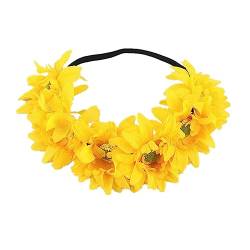 Zartes Kunstblumen-Haarband, dünnes Seitenhaarband, Kunstblumen-Reifen, Stirnband für Mädchen, Haar-Accessoires, bunte Blume für Hochzeit, Mädchen, Blume, für Mädchen, Fotoblume von Fahoujs