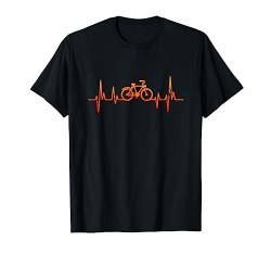 Biker Geschenk Herzschlag Fahrrad T-Shirt von Fahrrad Fahren Sport Radler