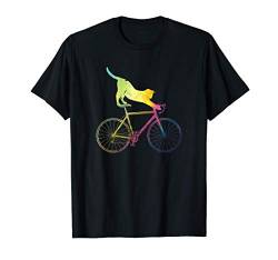 Haustier Biker Geschenk Buntes Katzen Fahrrad T-Shirt von Fahrrad T-Shirts & Geschenkideen