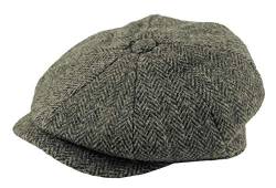 Failsworth Harris Tweed 'Carloway' Baker Boy / Newsboy Cap, 4615 Grau, 7 1/8 von Failsworth