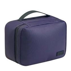 Make-up-Tasche, Reise-Kosmetiktasche, Reise-Make-up-Tasche, Aufbewahrungs-Organizer, Reise-Make-up-Tasche mit großem Fassungsvermögen und Bürstenbefestigungsriemen, violett von Fairnull