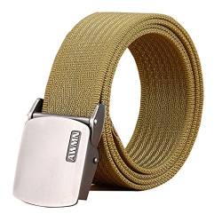 Fairwin Gürtel Herren, Gürtel Ohne Löcher Nylon Herren-Gürtel, Automatik Gürtel Herren, Verstellbare Gurtband Outdoor Schnalle Gürtels Sportarten Gürtel in Geschenkbox von Fairwin