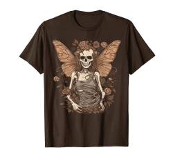 Fairy Grunge Fairycore Ästhetisches Skelett Blumenmuster Botanisch T-Shirt von Fairy Grunge Fairycore Clothing For Women