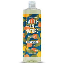 Faith In Nature 1L Natural Grapefruit & Orange Body Wash, Invigorating, Vegan and Cruelty Free, No SLS or Parabens von Faith In Nature