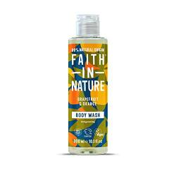 Faith In Nature 300 ml Natural Grapefruit and Orange Body Wash, Invigorating, Vegan and Cruelty Free, No SLS or Parabens von Faith In Nature