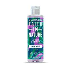 Faith In Nature 300 ml Natural Lavender and Geranium Body Wash, Nourishing, Vegan and Cruelty Free, No SLS or Parabens von Faith In Nature