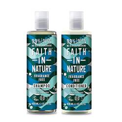 Faith In Nature Fragrance Free Shampoo 400ml & Conditioner 400ml Duo von Faith In Nature