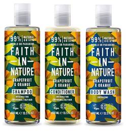 Faith In Nature Grapefruit- und Orangenshampoo, Conditioner und Duschgel Trio von Faith In Nature