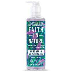 Faith In Nature Natürliche Lavendel-Geranien-Handwaschlotion, Beruhigend, Vegan und Frei von Tierversuchen, Ohne SLS Oder Parabene, 400ml von Faith In Nature