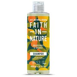 Faith In Nature Natürliches Grapefruit- und Orangen-Shampoo, belebend, vegan und tierversuchsfrei, ohne SLS oder Parabene, für normales bis fettiges Haar, 400 ml von Faith In Nature