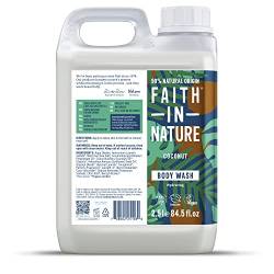 Faith In Nature Natural Coconut Body Wash, Hydrating, Vegan & Cruelty Free, No SLS or Parabens, 2.5L von Faith In Nature