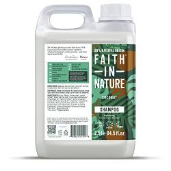 Faith In Nature Natural Coconut Shampoo, Hydrating, Vegan & Cruelty Free, No SLS or Parabens, For Normal to Dry Hair, 2.5L von Faith In Nature