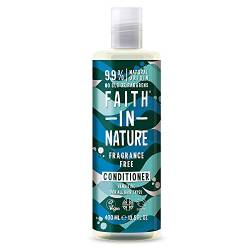 Faith In Nature Natural Fragrance Free Conditioner, Sensitive, Vegan & Cruelty Free, No SLS or Parabens, for All Hair Types, 400ml von Faith In Nature
