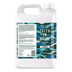 Faith In Nature Natural Fragrance Free Shampoo, Sensitive, Vegan & Cruelty Free, No SLS or Parabens, For All Hair Type, 5L Refill Pack von Faith In Nature