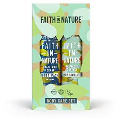 Faith In Nature Natural Grapefruit & Orange Body Care Gift Set, Vegan & Cruelty Free, No SLS or Parabens, 2 x 400ml von Faith In Nature