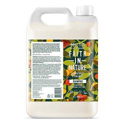 Faith In Nature Natural Grapefruit & Orange Shampoo, Invigorating, Vegan & Cruelty Free, No SLS or Parabens, For Normal to Dry Hair, 5L Refill Pack von Faith In Nature