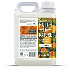 Faith In Nature Natural Grapefruit & Orange Shampoo, Invigorating, Vegan & Cruelty Free, No SLS or Parabens, For Normal to Oily Hair, 2.5L von Faith In Nature